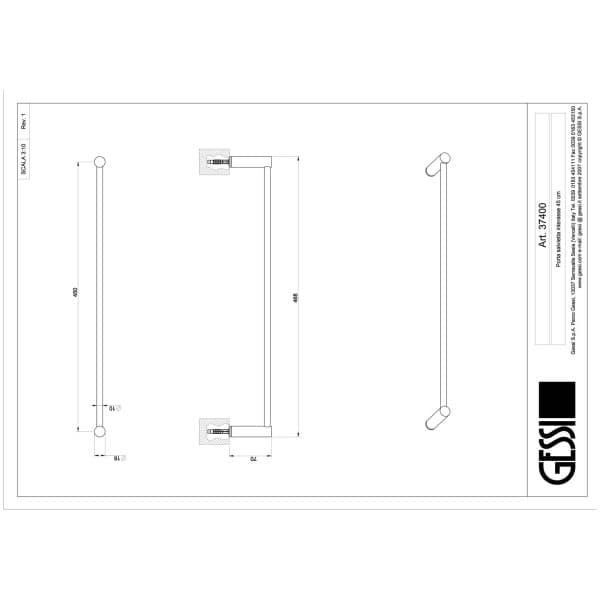 Gessi-RIFLESSI-TRASPARENZE-ACCESSORIES-37400-Wieszak-na-reczniki-45-cm-wiele-kolorow-rys-techniczny.jpg RIFLESSI TRASPARENZE ACCESSORIES 37400 rysunek techniczny