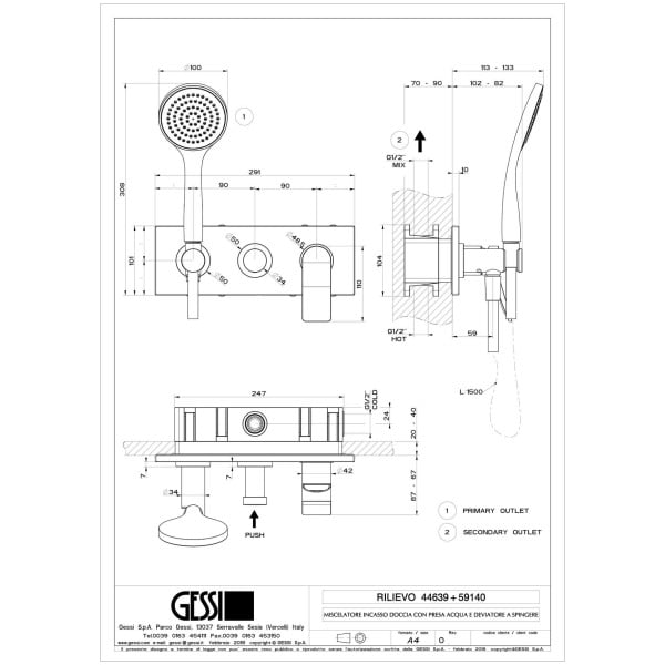 Gessi-RILIEVO-44639-59140-Bateria-prysznicowa-podtynkowa-dwuobiegowa-przylacze-weza-prysznicowego-uchwyt-sluchawki-prysznicowej-wiele-kolorow-rys-techniczny.jpg RILIEVO 44639+59140 rysunek techniczny