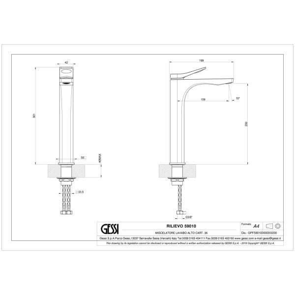 Gessi-RILIEVO-59010-Bateria-umywalkowa-nablatowa-z-przylaczami-3-8-wiele-kolorow-rys-techniczny.jpg RILIEVO 59010 rysunek techniczny