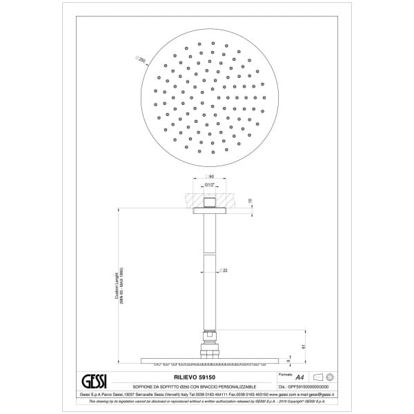 Gessi-RILIEVO-59150-Deszczownica-sufitowa-srednica-sr250-mm-z-regulacja-i-antilimestone-dlugosc-na-zadanie-105-max-1855-mm-przylacze-1-2-wiele-kolorow-rys-techniczny.jpg RILIEVO 59150 rysunek techniczny