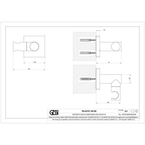 Gessi-RILIEVO-59160-Uchwyt-sluchawki-prysznicowej-z-regulacja-wiele-kolorow-rys-techniczny.jpg RILIEVO 59160 rysunek techniczny