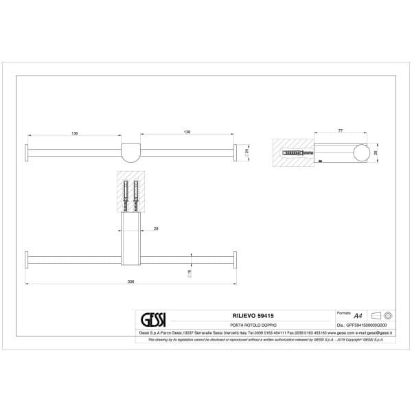 Gessi-RILIEVO-ACCESSORIES-59415-Uchwyt-na-papier-toaletowy-podwojny-wiele-kolorow-rys-techniczny.jpg RILIEVO ACCESSORIES 59415 rysunek techniczny