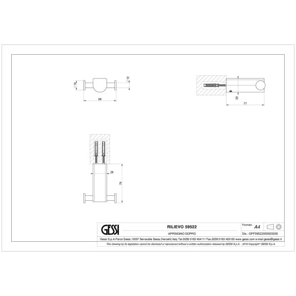 Gessi-RILIEVO-ACCESSORIES-59522-Wieszak-scienny-na-ubrania-wiele-kolorow-rys-techniczny.jpg RILIEVO ACCESSORIES 59522 rysunek techniczny