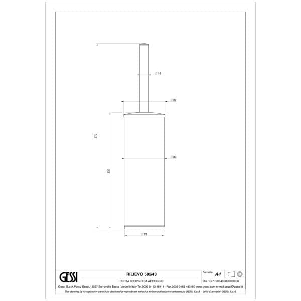 Gessi-RILIEVO-ACCESSORIES-59543-Szczotka-WC-wiele-kolorow-rys-techniczny.jpg RILIEVO ACCESSORIES 59543 rysunek techniczny