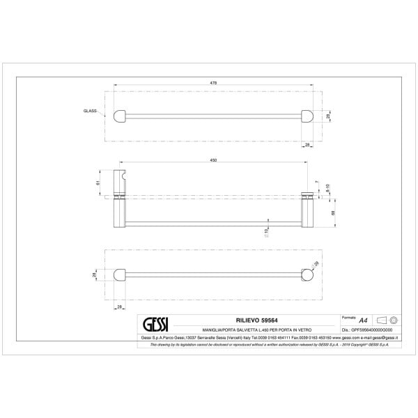 Gessi-RILIEVO-ACCESSORIES-59564-Wieszak-na-reczniki-45-cm-do-mocowania-na-szkle-wiele-kolorow-rys-techniczny.jpg RILIEVO ACCESSORIES 59564 rysunek techniczny