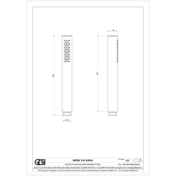 Gessi-SHOWER316-54054-Sluchawka-prysznicowa-z-antilimestone-wiele-kolorow-rys-techniczny.jpg SHOWER316 54054 rysunek techniczny