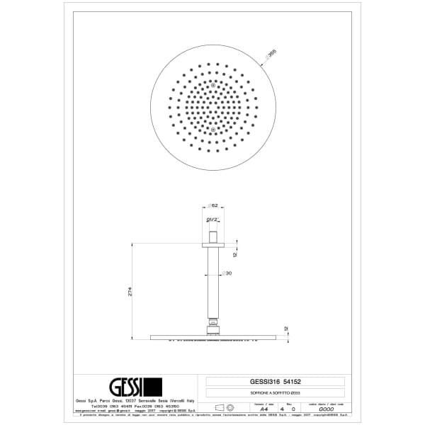 Gessi-SHOWER316-54152-Deszczownica-sufitowa-srednica-sr350-mm-dlugosc-260-mm-z-regulacja-antilimestone-przylaczami-1-2-wiele-kolorow-rys-techniczny.jpg SHOWER316 54152 rysunek techniczny