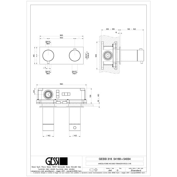 Gessi-SHOWER316-54169-54034-Bateria-termostatyczna-dwuobiegowa-z-przylaczami-1-2-filtrami-i-przelacznikiem-2-obiegowym-z-glowica-ceramiczna-wiele-kolorow-rys-techniczny.jpg SHOWER316 54169+54034 rysunek techniczny