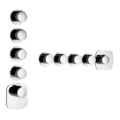 Gessi TONDO WELLNESS 43107 43238 Bateria termostatyczna podtynkowa 4 obiegowa high capacity przylacza 3 4 wiele kolorow 031 Chrom 147 Szczotkowany chrom 079 Biały CN 299 Czarny XL 706 Czarny Metal PVD 030 Miedź PVD 707 Czarny metal szczotkowany PVD 708 Miedź szczotkowana PVD