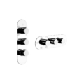 Gessi TONDO WELLNESS 43111 43072 Bateria termostatyczna podtynkowa 5 obiegowa high capacity przylacza 3 4 wiele kolorow 031 Chrom 147 Szczotkowany chrom 079 Biały CN 299 Czarny XL 706 Czarny Metal PVD 030 Miedź PVD 707 Czarny metal szczotkowany PVD 708 Miedź szczotkowana PVD