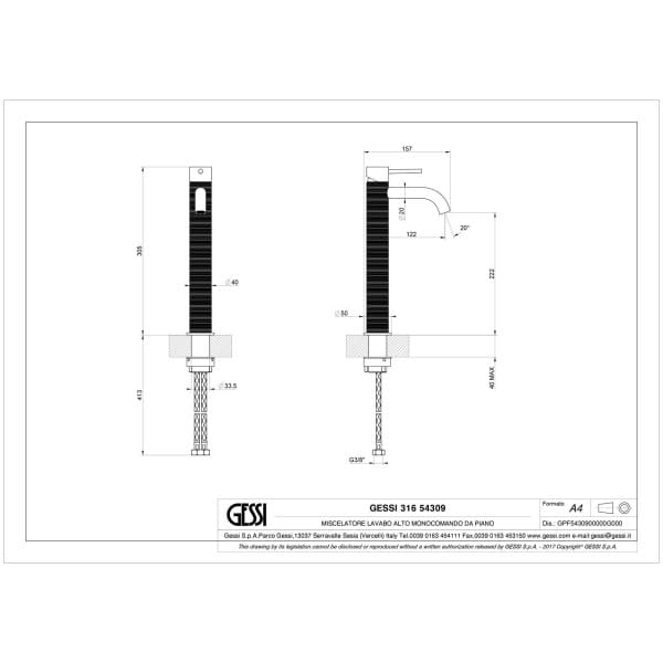 Gessi-TRAME-54309-Bateria-umywalkowa-nablatowa-z-przylaczami-3-8-wiele-kolorow-rys-techniczny.jpg TRAME 54309 rysunek techniczny