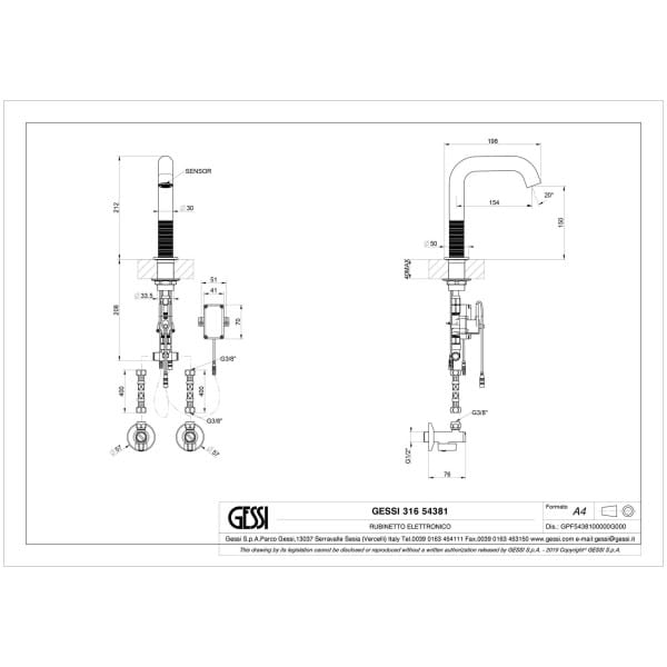 Gessi-TRAME-54381-Bateria-umywalkowa-elektroniczna-bezdotykowa-na-podczerwien-wiele-kolorow-rys-techniczny.jpg TRAME 54381 rysunek techniczny