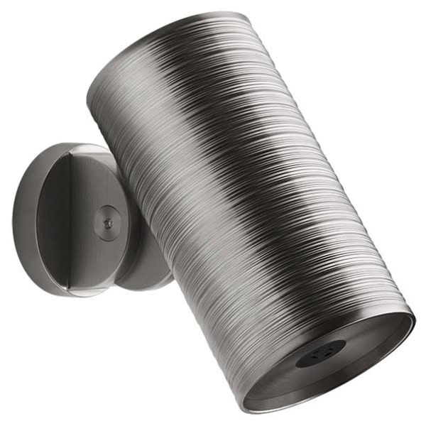 Gessi TRAME 57245 Deszczownica scienna regulowana z antilimestone przylacze 1 2 wiele kolorow 239 Stal szczotkowana 707 Czarny metal szczotkowany PVD 708 Miedź szczotkowana PVD 726 Ciepła stal PVD