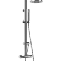 Gessi TRASPARENZE 23475 Bateria termostatyczna scienna z deszczownica sr216 mm automatycznym przelacznikiem wanny prysznica wezem prysznicowym o dlugos wiele kolorow 031 Chrom 149 Finox