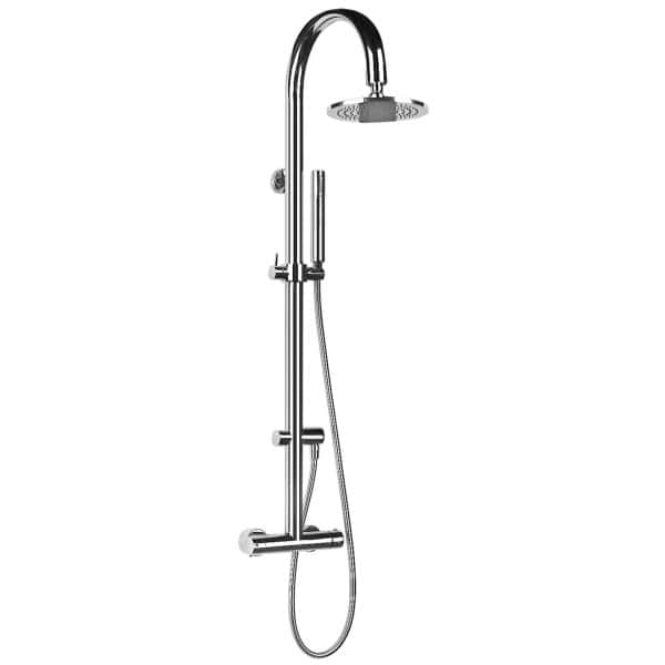 Gessi TRASPARENZE 23475 Bateria termostatyczna scienna z deszczownica sr216 mm automatycznym przelacznikiem wanny prysznica wezem prysznicowym o dlugos wiele kolorow 031 Chrom 149 Finox
