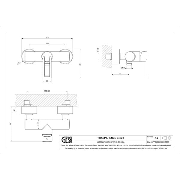 Gessi-TRASPARENZE-34231-Bateria-prysznicowa-natynkowa-wiele-kolorow-rys-techniczny.jpg TRASPARENZE 34231 rysunek techniczny