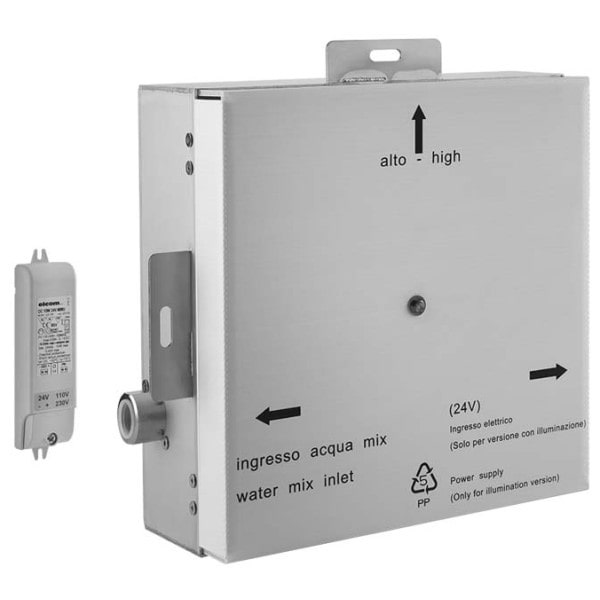 Gessi WELLNESS BUILT IN PARTS 39896 Element podtynkowy wylewki kaskadowej z podswietleniem wiele kolorow 238 Polerowana lustrzana stal