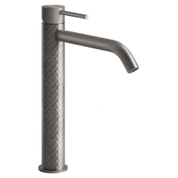 Gessi316 INTRECCIO 54106 Bateria umywalkowa nablatowa z przylaczami 3 8 wiele kolorow 239 Stal szczotkowana 707 Czarny metal szczotkowany PVD 708 Miedź szczotkowana PVD 726 Ciepła stal PVD